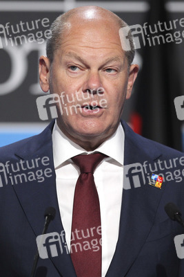 Pressekonferenz mit Olaf Scholz zum NATO Gipfel 2022 in Madrid