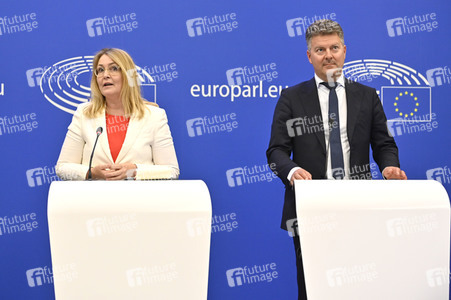 Pressekonferenz zum Digital Services Act und dem Digital Markets Act im EU-Parlament in Straßburg