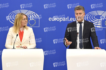 Pressekonferenz zum Digital Services Act und dem Digital Markets Act im EU-Parlament in Straßburg