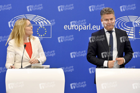 Pressekonferenz zum Digital Services Act und dem Digital Markets Act im EU-Parlament in Straßburg