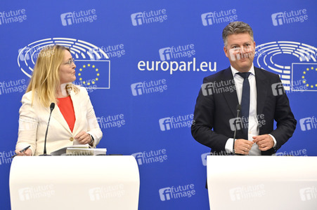 Pressekonferenz zum Digital Services Act und dem Digital Markets Act im EU-Parlament in Straßburg