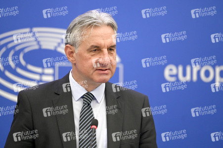 Pressekonferenz zur Strategie für den indopazifischen Raum in den Bereichen Handel und Investitionen im EU-Parlament in Straßburg