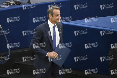 Rede von Kyriakos Mitsotakis im EU-Parlament in Straßburg
