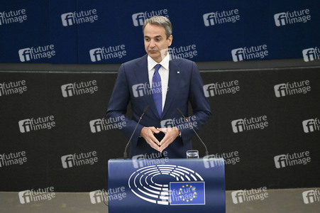 Rede von Kyriakos Mitsotakis im EU-Parlament in Straßburg