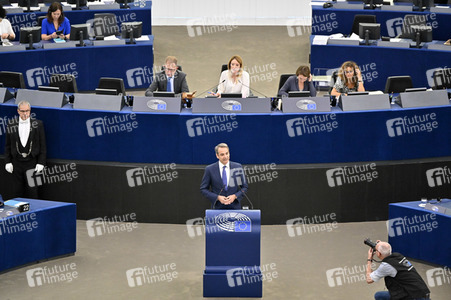 Rede von Kyriakos Mitsotakis im EU-Parlament in Straßburg