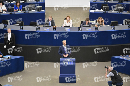 Rede von Kyriakos Mitsotakis im EU-Parlament in Straßburg