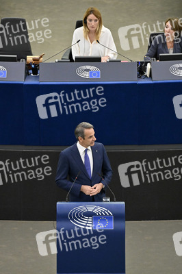Rede von Kyriakos Mitsotakis im EU-Parlament in Straßburg