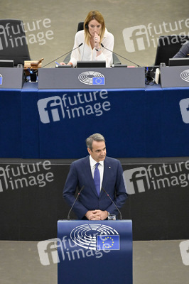 Rede von Kyriakos Mitsotakis im EU-Parlament in Straßburg