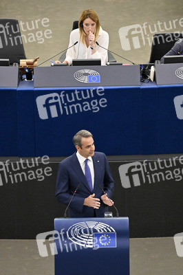 Rede von Kyriakos Mitsotakis im EU-Parlament in Straßburg