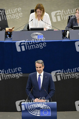 Rede von Kyriakos Mitsotakis im EU-Parlament in Straßburg