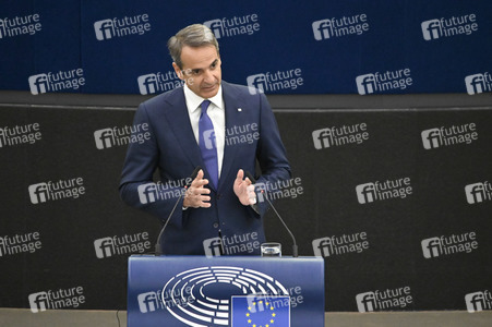 Rede von Kyriakos Mitsotakis im EU-Parlament in Straßburg