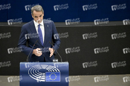 Rede von Kyriakos Mitsotakis im EU-Parlament in Straßburg