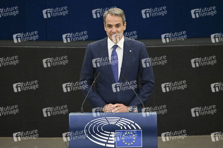 Rede von Kyriakos Mitsotakis im EU-Parlament in Straßburg