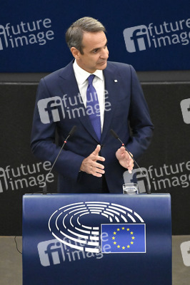 Rede von Kyriakos Mitsotakis im EU-Parlament in Straßburg