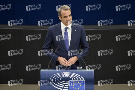 Rede von Kyriakos Mitsotakis im EU-Parlament in Straßburg