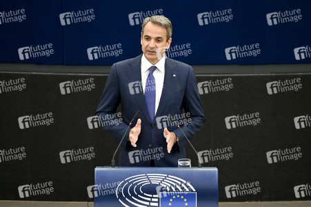 Rede von Kyriakos Mitsotakis im EU-Parlament in Straßburg