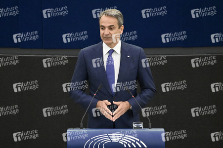 Rede von Kyriakos Mitsotakis im EU-Parlament in Straßburg