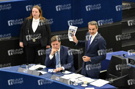 Rede von Kyriakos Mitsotakis im EU-Parlament in Straßburg