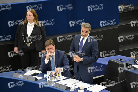 Rede von Kyriakos Mitsotakis im EU-Parlament in Straßburg