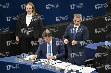 Rede von Kyriakos Mitsotakis im EU-Parlament in Straßburg