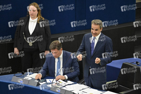 Rede von Kyriakos Mitsotakis im EU-Parlament in Straßburg