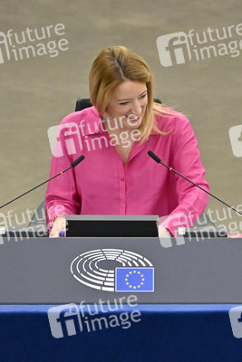 Petr Fiala stellt Prioritäten der tschechischen EU-Ratspräsidentschaft vor im EU-Parlament in Straßburg