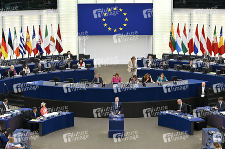 Petr Fiala stellt Prioritäten der tschechischen EU-Ratspräsidentschaft vor im EU-Parlament in Straßburg