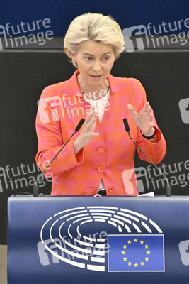 Petr Fiala stellt Prioritäten der tschechischen EU-Ratspräsidentschaft vor im EU-Parlament in Straßburg