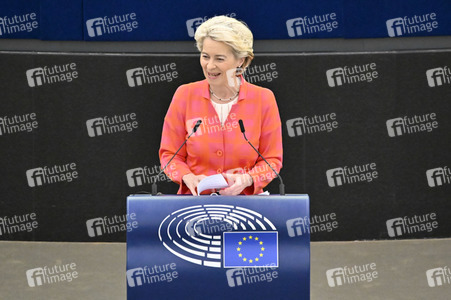 Petr Fiala stellt Prioritäten der tschechischen EU-Ratspräsidentschaft vor im EU-Parlament in Straßburg