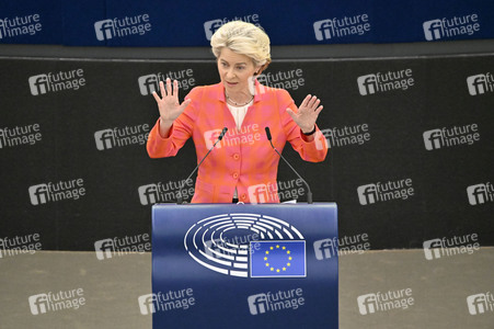 Petr Fiala stellt Prioritäten der tschechischen EU-Ratspräsidentschaft vor im EU-Parlament in Straßburg