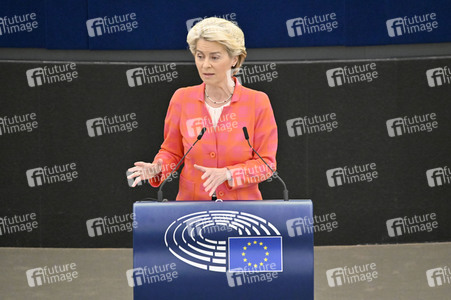 Petr Fiala stellt Prioritäten der tschechischen EU-Ratspräsidentschaft vor im EU-Parlament in Straßburg