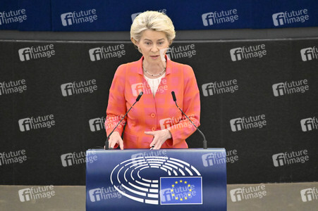 Petr Fiala stellt Prioritäten der tschechischen EU-Ratspräsidentschaft vor im EU-Parlament in Straßburg