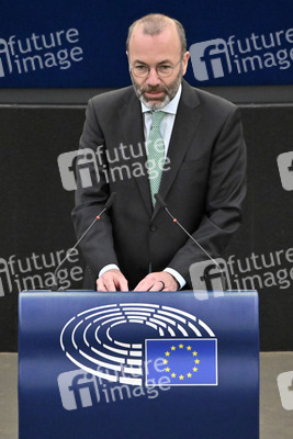 Petr Fiala stellt Prioritäten der tschechischen EU-Ratspräsidentschaft vor im EU-Parlament in Straßburg