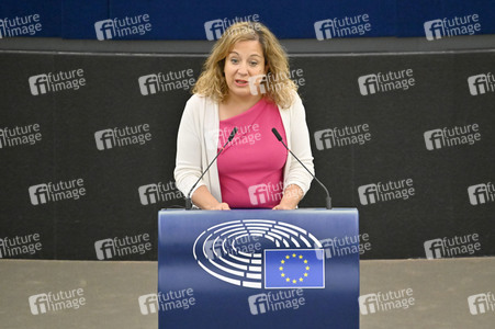 Petr Fiala stellt Prioritäten der tschechischen EU-Ratspräsidentschaft vor im EU-Parlament in Straßburg