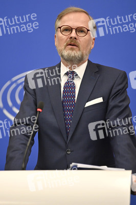 Pressekonferenz zur tschechischen EU-Ratspräsidentschaft im EU-Parlament in Straßburg