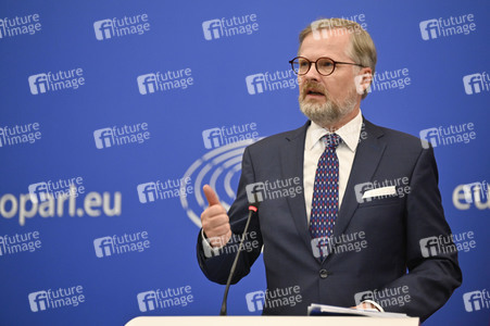 Pressekonferenz zur tschechischen EU-Ratspräsidentschaft im EU-Parlament in Straßburg