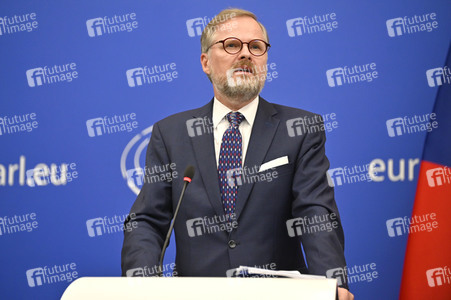 Pressekonferenz zur tschechischen EU-Ratspräsidentschaft im EU-Parlament in Straßburg