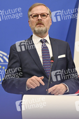Pressekonferenz zur tschechischen EU-Ratspräsidentschaft im EU-Parlament in Straßburg