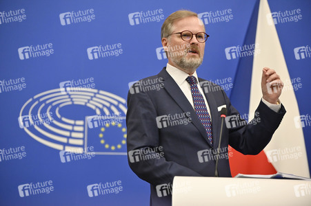 Pressekonferenz zur tschechischen EU-Ratspräsidentschaft im EU-Parlament in Straßburg
