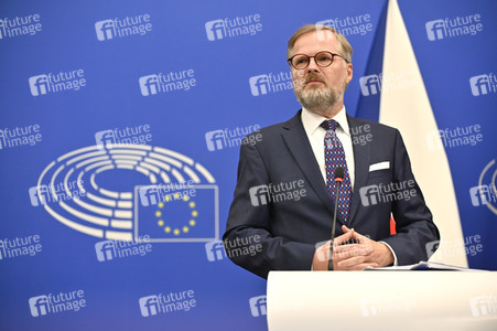 Pressekonferenz zur tschechischen EU-Ratspräsidentschaft im EU-Parlament in Straßburg