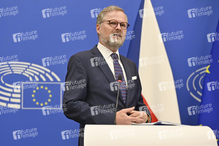 Pressekonferenz zur tschechischen EU-Ratspräsidentschaft im EU-Parlament in Straßburg