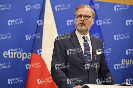 Pressekonferenz zur tschechischen EU-Ratspräsidentschaft im EU-Parlament in Straßburg