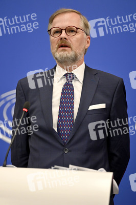 Pressekonferenz zur tschechischen EU-Ratspräsidentschaft im EU-Parlament in Straßburg
