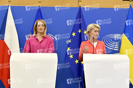 Pressekonferenz zur tschechischen EU-Ratspräsidentschaft im EU-Parlament in Straßburg