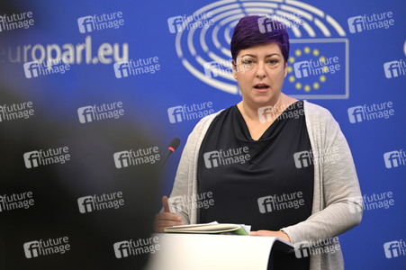 Pressekonferenz EU-Finanzierung für Ungarn gemäß der Rechtsstaatlichkeits-Konditionalitätsverordnung im EU-Parlament in Straßburg