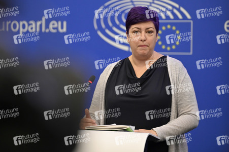 Pressekonferenz EU-Finanzierung für Ungarn gemäß der Rechtsstaatlichkeits-Konditionalitätsverordnung im EU-Parlament in Straßburg