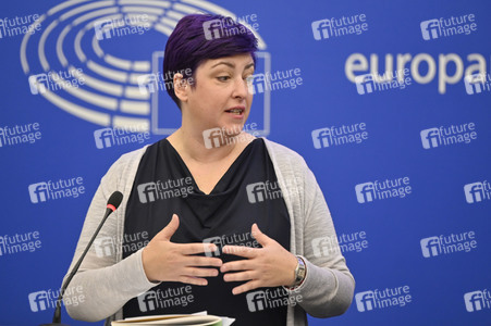 Pressekonferenz EU-Finanzierung für Ungarn gemäß der Rechtsstaatlichkeits-Konditionalitätsverordnung im EU-Parlament in Straßburg