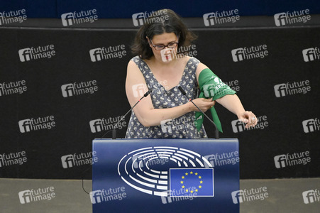 Plenartagung zum Recht auf Abtreibung im EU-Parlament in Straßburg