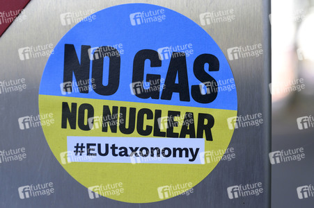 Protest zur EU-Taxonomie in Straßburg