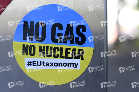 Protest zur EU-Taxonomie in Straßburg